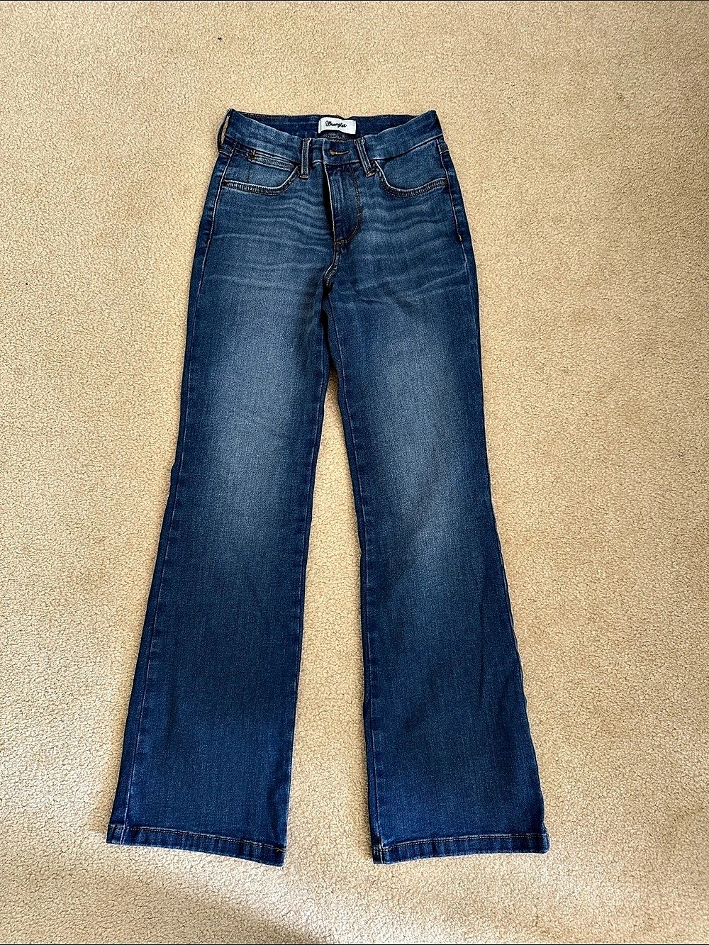 Wrangler Bespoke Boot Flare Jeans in Blue Waist 26
